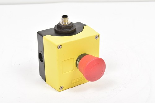 Siemens 3SU1801-0NZ10 - Not-Aus Taster im Gehäuse - M12 Stecker - neuwertig