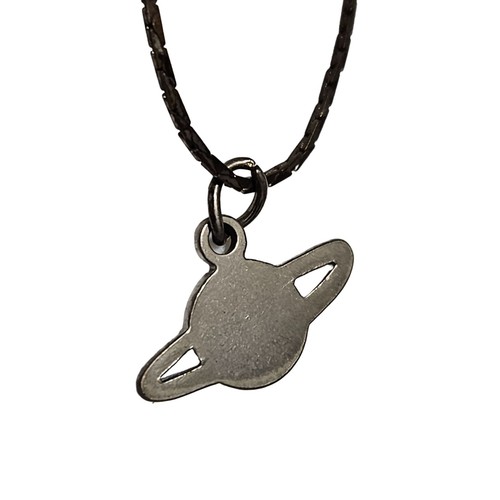 14KGF Minimalist Pink Planet Saturn Pendant Necklace Astronomy Fashion Jewelry - 第 4/8 張圖片
