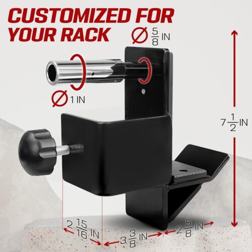 Durable Steel J-Hook with UHMW Pad - Perfect for Secure Workouts on 3x3 Racks - Picture 4 of 8