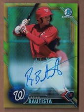 2016 BOWMAN CHROME PROSPECT AUTO GOLD REFRACTORS #CPARB RAFAEL BAUTISTA #7/50