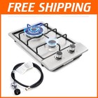 New ListingStylish Stainless Steel 2 Burner Dual Fuel Gas Stove - High Efficiency Design