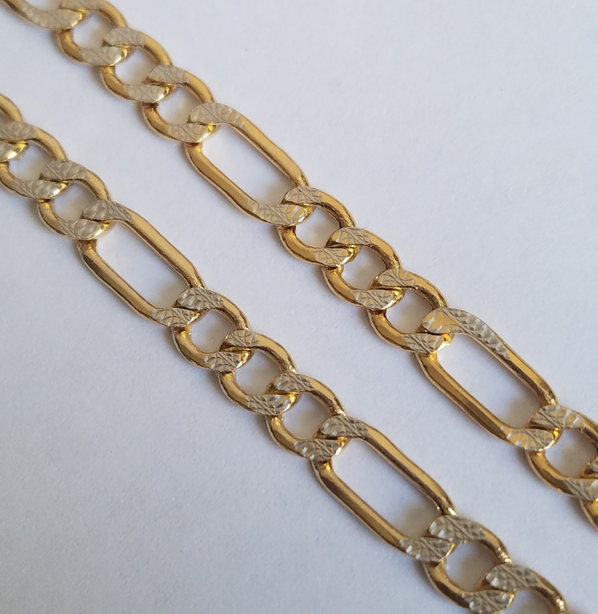 22 inch 14k 2024 gold figaro chain