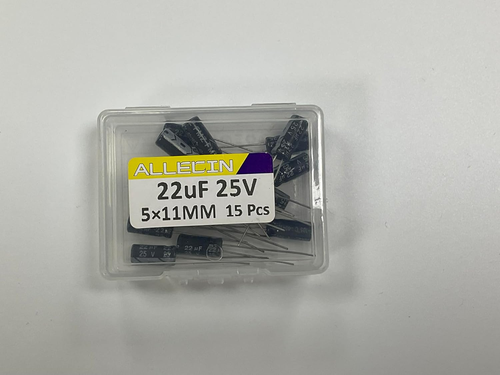 22Uf 25V 5X11Mm Elektrolytkondensator 22 UF MFD 25 Volt 0,2X0,43In Aluminiumkappe - Bild 4 von 12