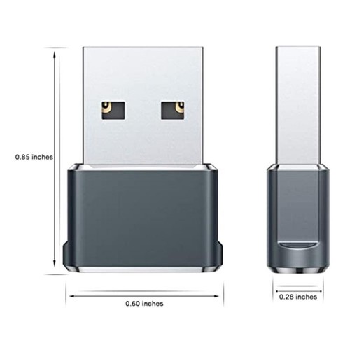 USB C Female to USB Male Adapter Type C Charging Cord Connect USB A Charger - Zdjęcie 8 z 9