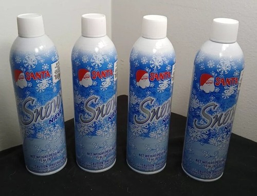 4-Santa Schneespray Aerosol 15oz Neu aus altem Lagerbestand Weihnachten Handwerk Fensterdekor Hobby Lobby/69