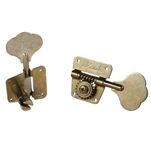 Vintage 70s Cloverleaf Bass Tuners Tuning Pegs for Fender JB/PB Relic Nickel - Picture 4 of 23