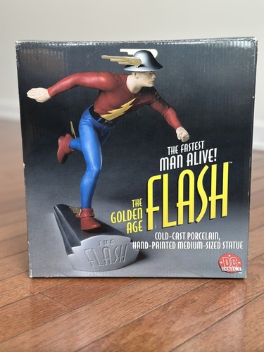 Full Size Golden Age Flash Statue DC Direct *Hard Signed* Paquet #1184/1600 COA - Picture 7 of 8