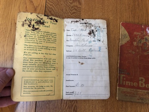 Vintage 1940 & 1942 Train Service Time Books Railroad With Entries - Picture 4 of 10