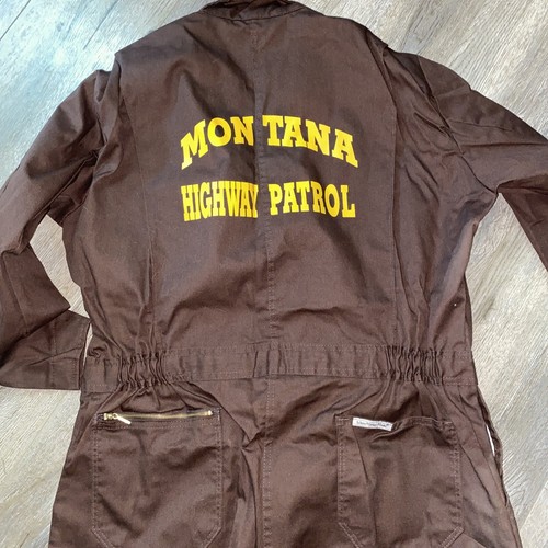 Montana Highway Patrol brauner Jumpsuit Uniform ~ Gr. 46 ~ Walls Master Made ~ NEU ohne Etikett - Bild 1 von 6