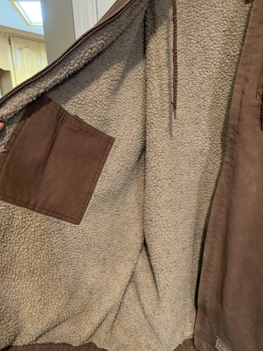 C.E. Schmidt Workwear Men's Brown Canvas Sherpa Lined Coat Size 3XL - Picture 8 of 17