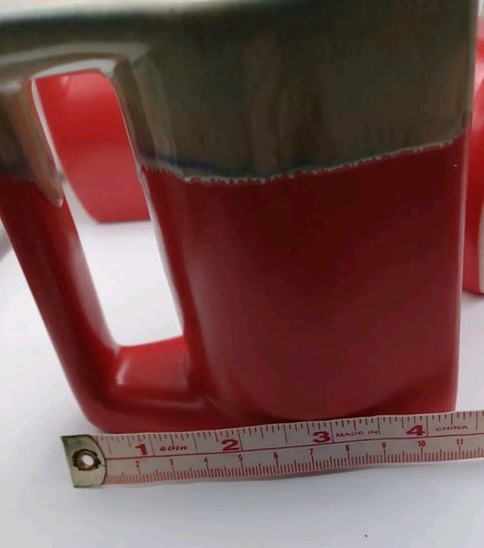 4 tazas de café apilables rojas vintage MCM, mediados de siglo, firmadas CyC - Imagen 9 de 9