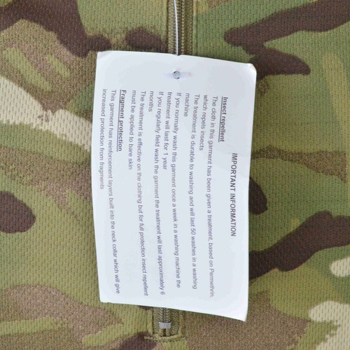 NUOVO British Army Combat Shirt UBACS 170/90 Medium MTP mimetico verde beige zip - Foto 2 di 9