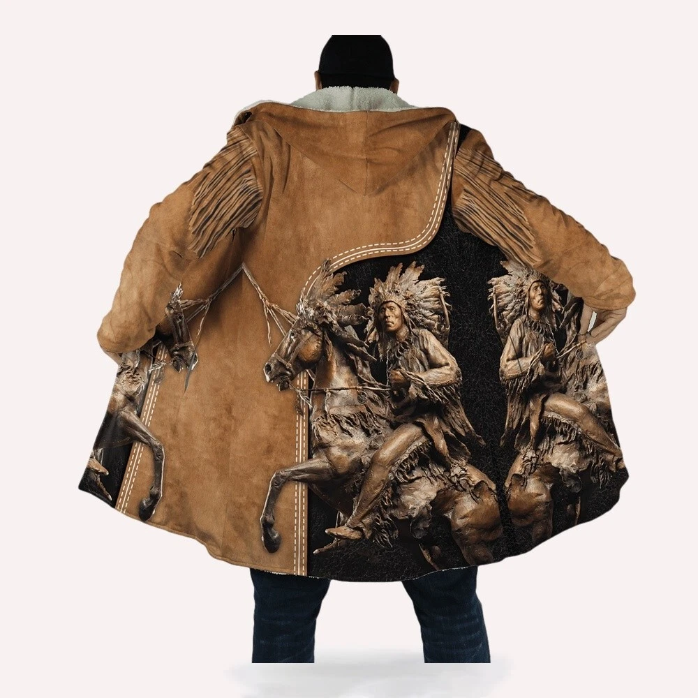 Pride Chief Premium Native American Pride 3D All Over Print Hooded Cloak Coat