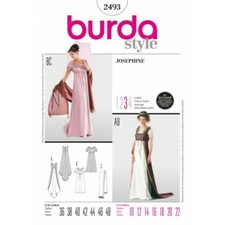 Burda Sewing Pattern 2493 Woman's Josephine Empire Dress Costume