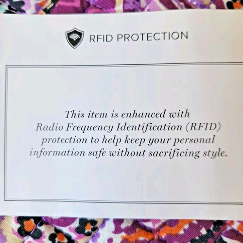 Borsa a tracolla Vera Bradley RFID Blocker con portachiavi. Nuovo con etichetta. Borsa viola nuova - Foto 7 di 14