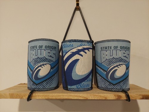 3 NRL NSW Blues State of Origin Can Stubby Coolers Holders - Jersey Football - Picture 2 of 3