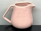 Vintage Bauer Pottery Pink Speckled Water Pitcher 6.25" 1950's USA Retro KItchen