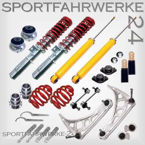 Premium SET Gewinde Sportfahrwerk Koppelstangen Querlenker Domlager BMW 3er E46 - Bild 2 von 6