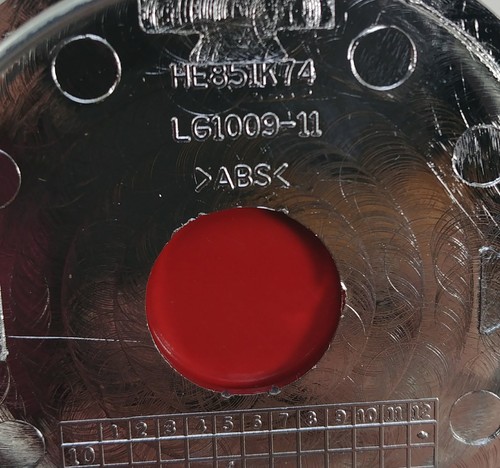 Helo Chrome Center Hub Cap 2-7/8"OD 1"H Snap-In Closed-End for HE851 HE851C - Picture 4 of 4