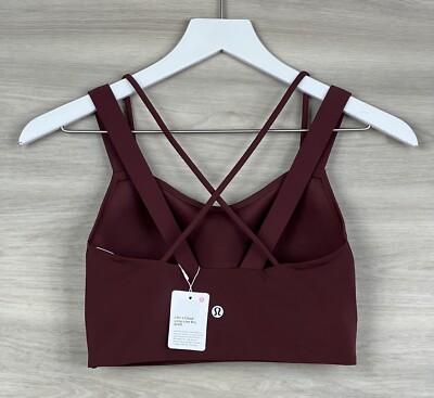 新品 ルルレモン Like a Cloud Longline Bra（サイズ6） Lululemon Like A Cloud Long Line Bra Size 6 D/DD Cup Red