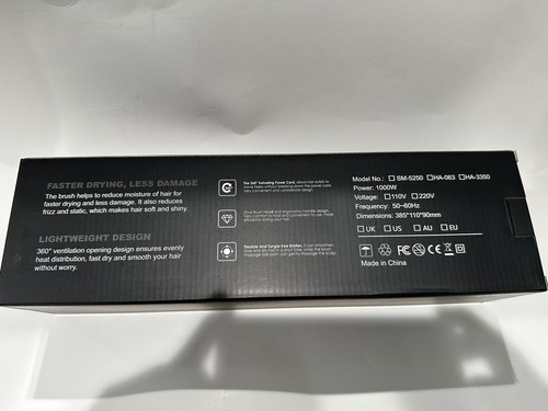 3 In 1 Hair Blow Dryer Volumizer Straightener Hot Air Brush Comb Curler 1000w - Picture 17 of 17