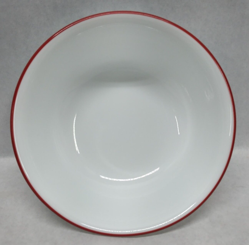 Set of 4 Corelle Red Rim 6 1/4" Cereal / Soup Bowl (from the RED FLORAL Set) - Picture 3 of 11