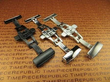 24mm Swiss 316L Stainless Deployment Buckle Brush Polish Black PVD Clasp 24 mm