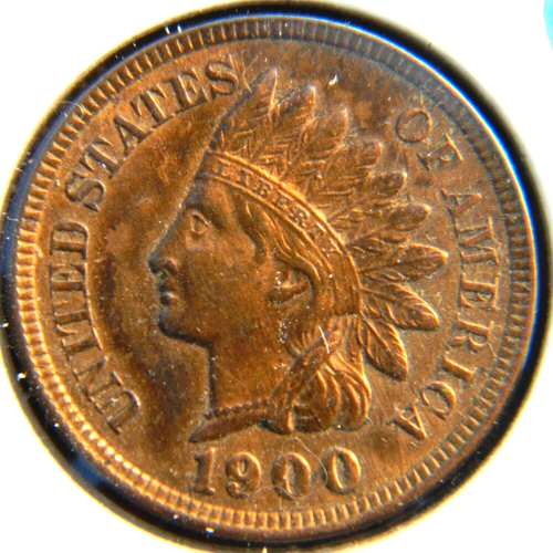1900 - STGL BRILLANT ROTKUPFER! - INDIAN HEAD CENT - SELTEN! MÜLLEIMER! - Bild 1 von 2