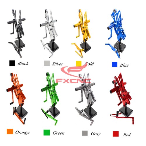 Juego de estriberas ajustables CNC para motocicleta YZF R1 2015 2016 2017 2018 - Imagen 6 de 7