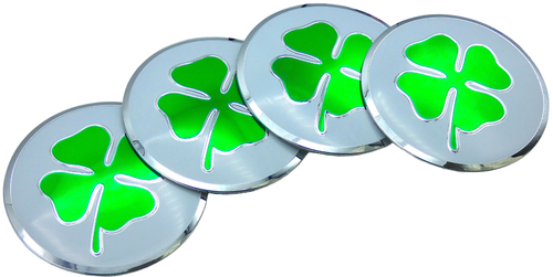 1-Set Irish Clover Leaf Wheel Center Cap Sticker Decal Auto Car Truck 56mm 2.20" - Picture 2 of 10