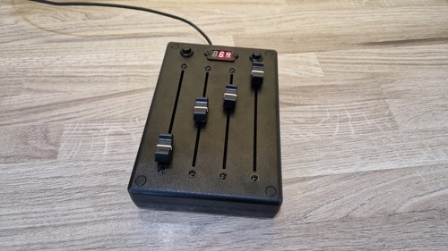 USB MIDI Controller 4 Faders 100mm programmable CC#/Channel/Range/DAW/ABS
