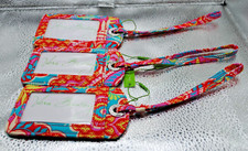 Lot Of 3 Vera Bradley New Luggage Tag ID Holder With Tags