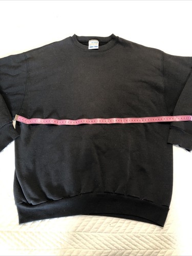 Vintage Trench Crewneck Black Blank Sweater Size XL USA Made - Picture 6 of 7