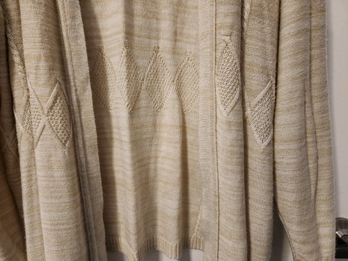 Kim Rogers cardigan sweater plus size 3X, tan, acrylic, A634 - Picture 3 of 8