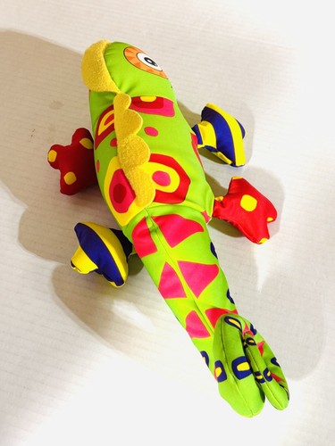 Pelanas Microbeads Iguana Squish Plush Colorful Made In Colombia 15” VTG - Picture 14 of 17