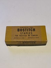 Vintage Bostitch Staples & Box B8 Staples NEARLY COMPLETE! STCR115 1/4”
