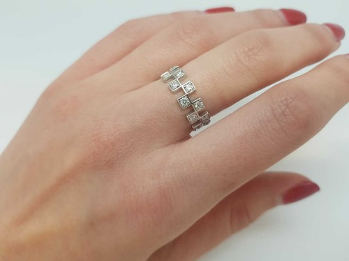 Bague or blanc 18 carats Diamants 1,10ct 4.27 grammes 0CX1193 1459€ - Picture 5 of 8