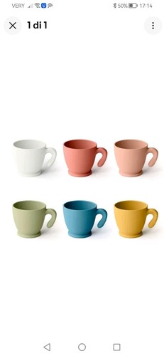 Guzzini Set 6 Tazzine Caffè Coffee Pop Chef Line Multicolor - Foto 1 di 7