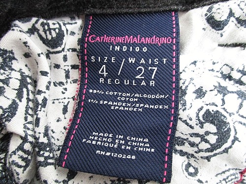 Catherine Malandrino Indigo NATALIE Women's Size 4/27 Black Ankle Biter Jeans - Picture 8 of 9