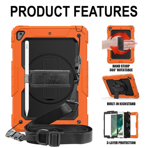 iPad 9.7 5th 6th Case A1822 A1823 A1954 A1893 Hybrid Armor Protective Cover Orng - Picture 31 of 64