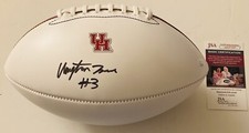 CLAYTON TUNE SIGNED AUTOGRAPHED HOUSTON COUGARS F/S WHITE FOOTBALL NFL JSA COA!