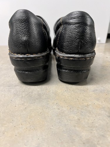 BOC Born Clogs Womens Size 11 Black Pebble Leather Slip On Shoes Nurse Shoes - Picture 6 of 7