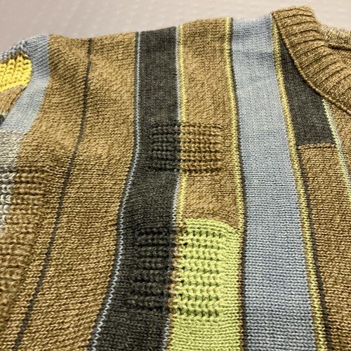 VTG Tosani 3D Sweater Men’s Large Crewneck Biggie Cosby Wool Blend Coogi Style - Picture 3 of 18
