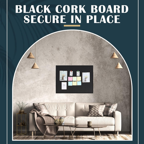 Framed Bulletin Board 48 X 36 Inch Cork Boards for Wall Mounted Pin Board Cork P - Picture 4 of 5