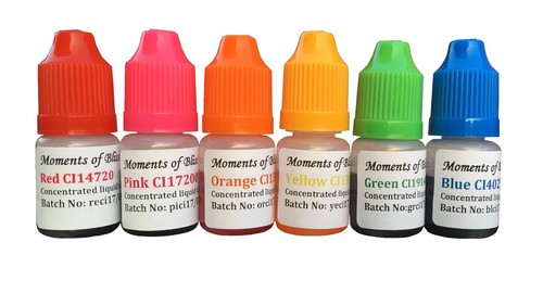 13x High Conc Soap Making bath bomb cosmetic colours water based dyes 30mL Set - Picture 5 of 11