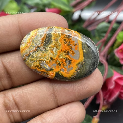 Natural Indonesian Bumble Bee Jasper Loose Gemstone For Bracelet Making Cabochon - Picture 17 of 70