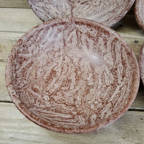 Boltalite 8" Melamin Schalen Wurzelholz gemustert Hergestellt in den USA X4 gute Form - Bild 2 von 7