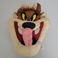 Taz Nylon Plush Head Pillow 14" Looney Tunes WB 2012 Tasmanian Devil