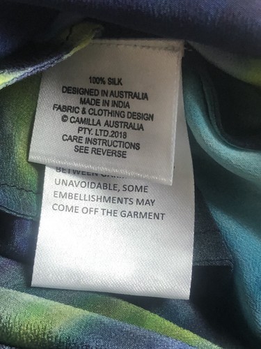 Camilla Sz M JADE Wide Leg Jumpsuit 100% Silk Crystal Shoestring BNWT Warehouse - Picture 8 of 24