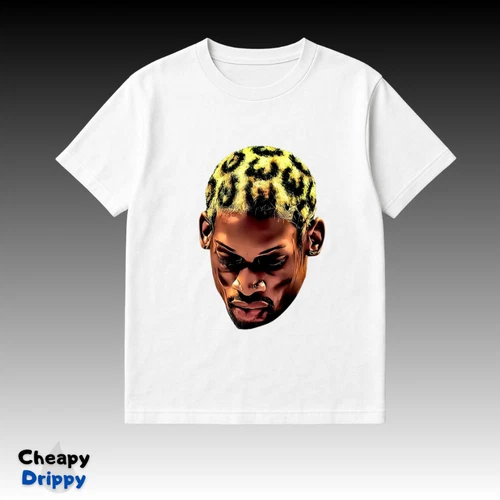 Dennis Rodman Leopard Hair Shirt | Y2K Streetwear Icon | Vintage NBA Drip Tee